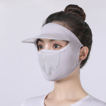 Ice Silk Women Sun Protection Anti-Ultraviolet Breathable UV Protection Full Face Mask