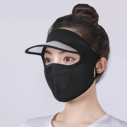 Ice Silk Women Sun Protection Anti-Ultraviolet Breathable UV Protection Full Face Mask
