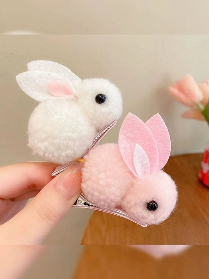 Cute Plush Rabbit Hair Clip