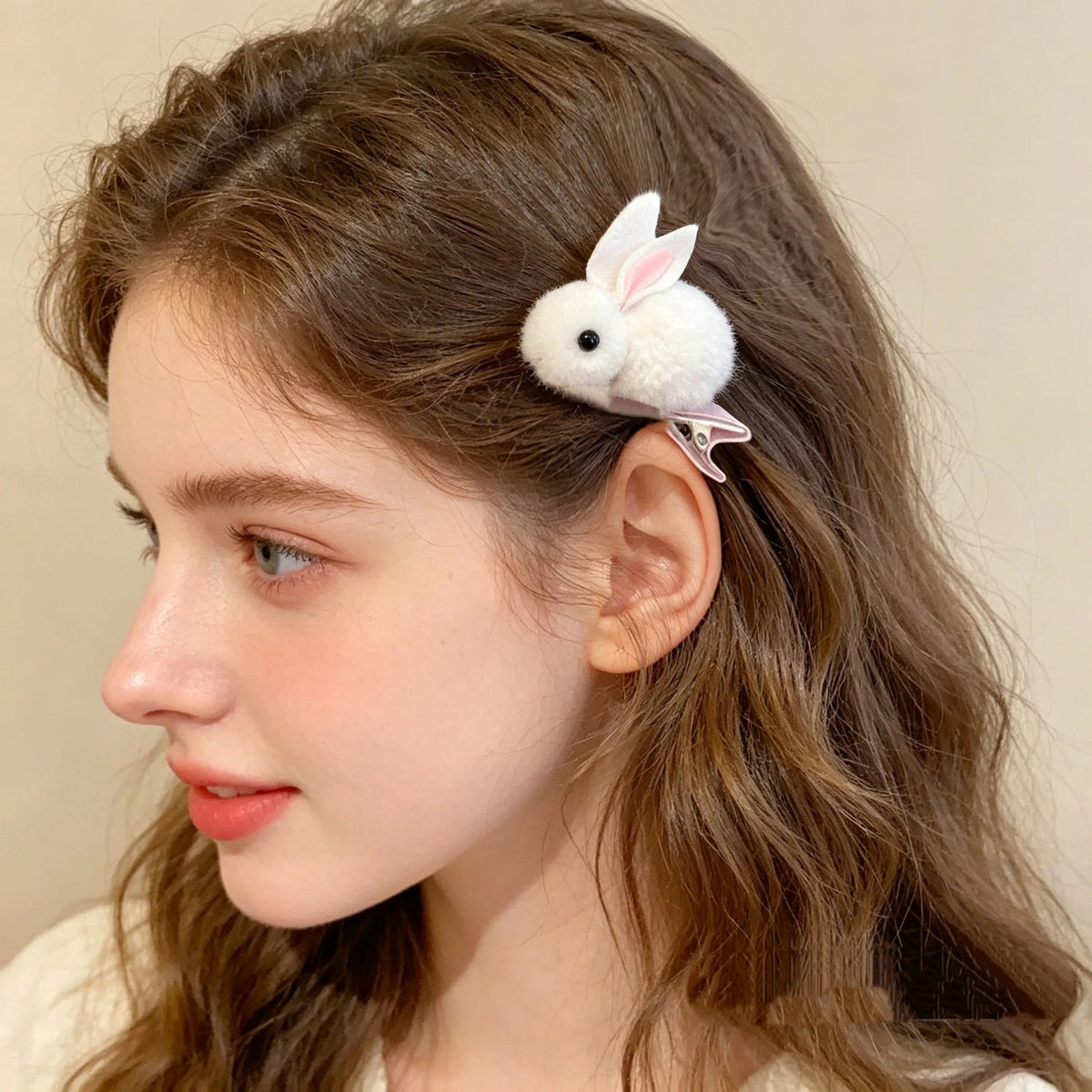 Cute Plush Rabbit Hair Clip