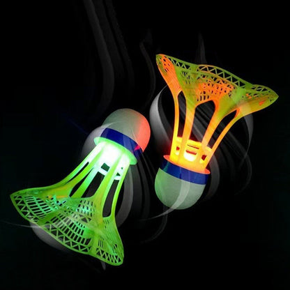 Windproof LED Glowing Badminton Neon Shuttlecock Set