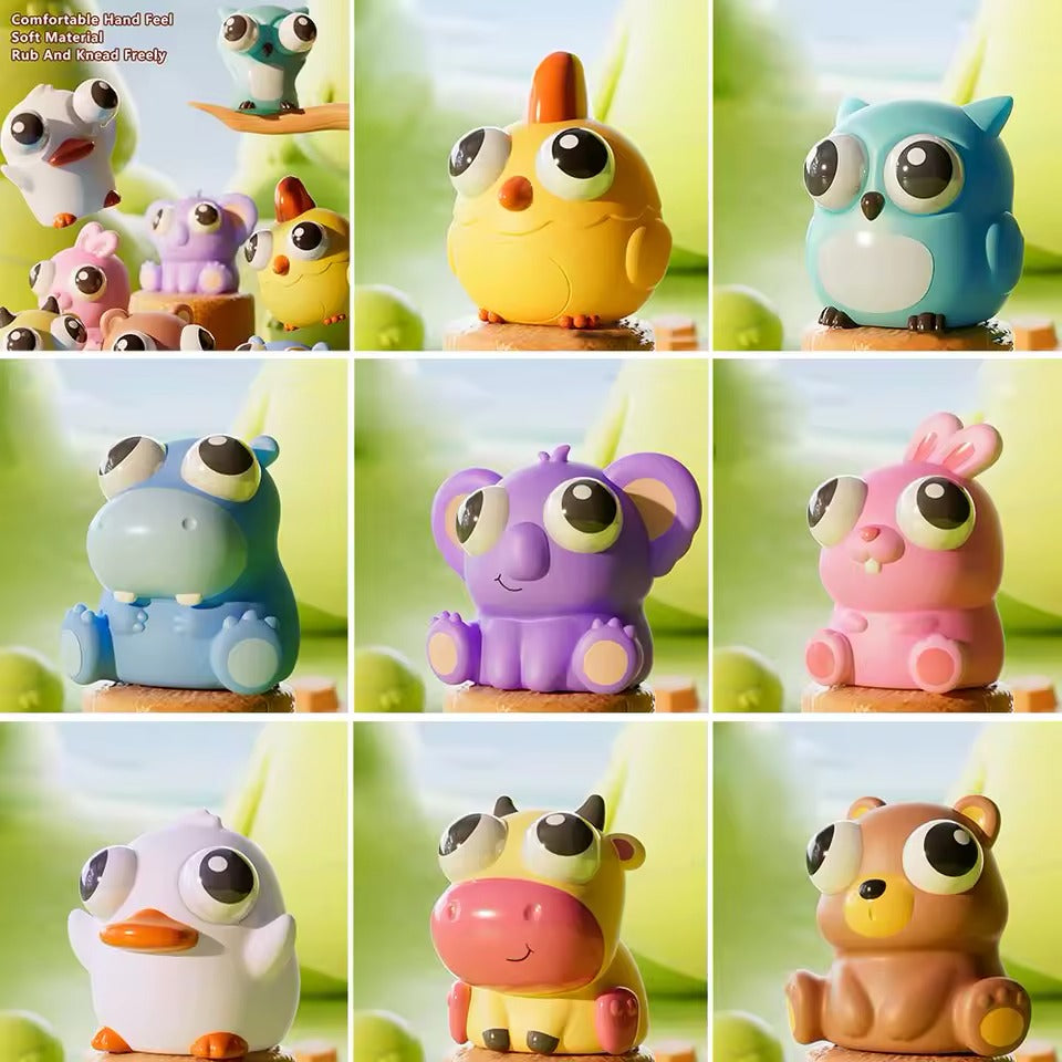 Stress Relief Hand Fidget Eye Poping Funny Cartoon Animals